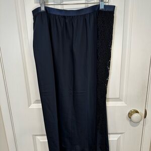 Halogen Navy Blue Skirt with lace